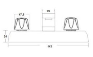 Mezcladora de 10 cm (4") para lavabo sin manerales